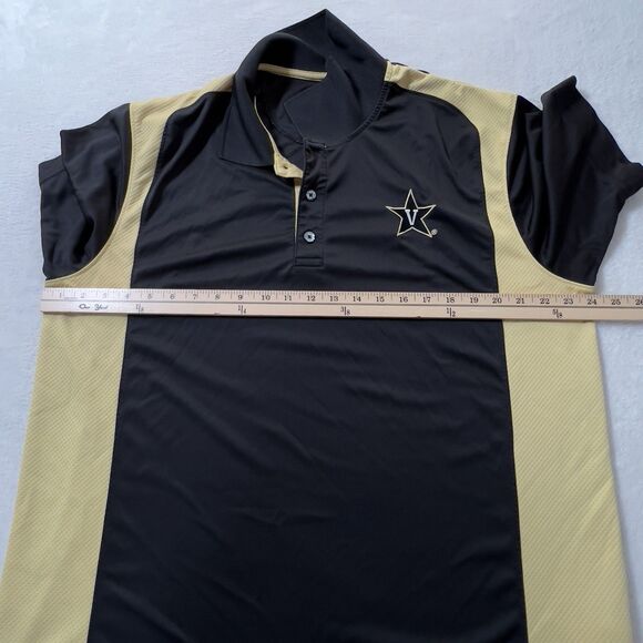 Vanderbilt Commodors Performance Polo Shirt Mens Sz XL Black Mustard - Picture 7 of 9